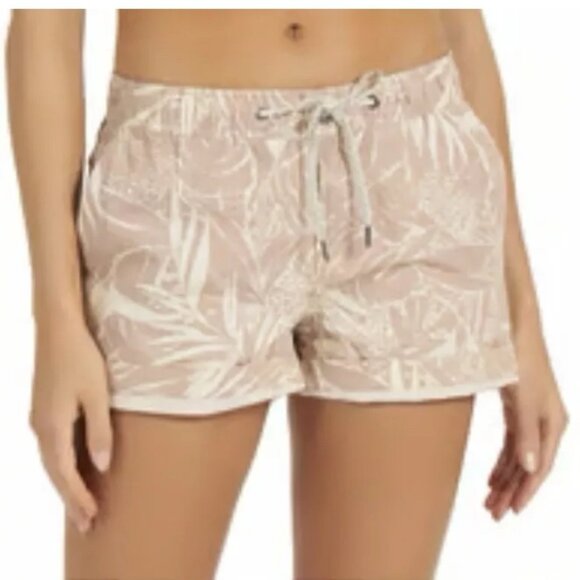 Vuori Ripstop Shorts In Pink Salt Rainforest Print Size XL - Picture 1 of 12